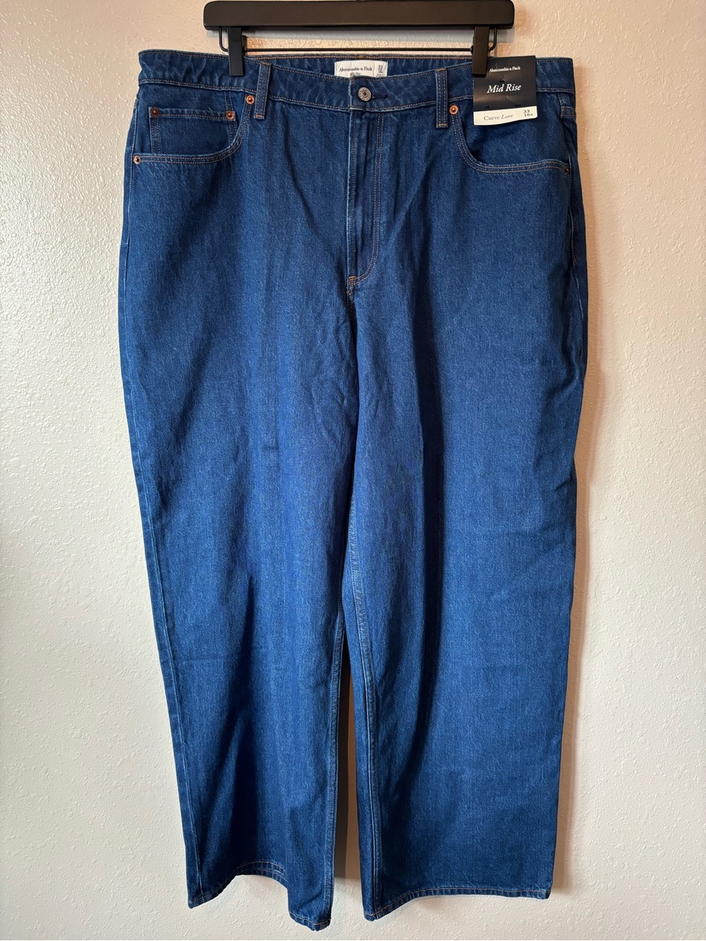 NWT Abercrombie & fitch curve love mid rise jeans